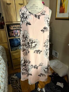 JH Design Blush Pink Floral Midi Dress - 14